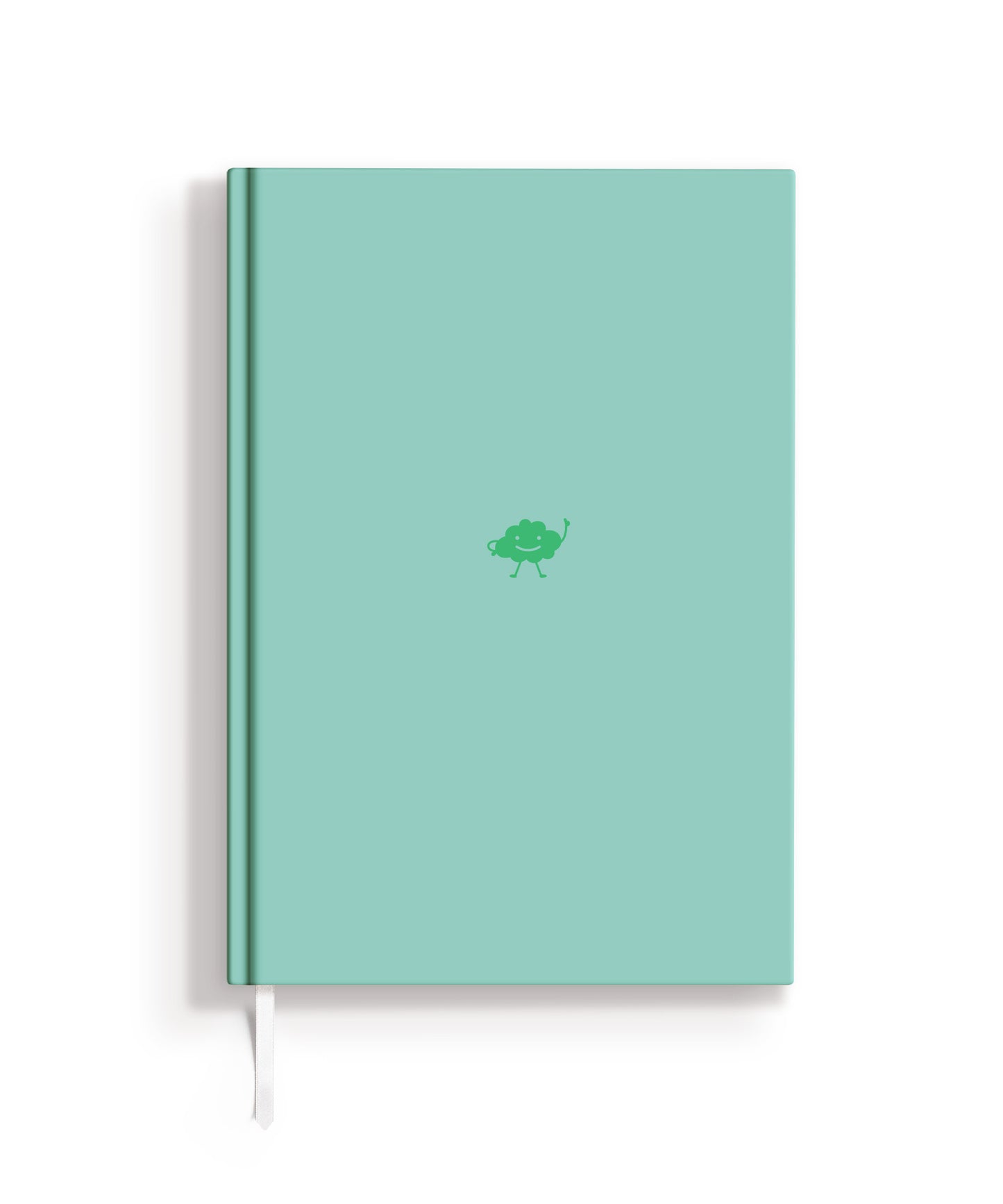 Notizbuch, hellblau, hardcover, Lesezeichen