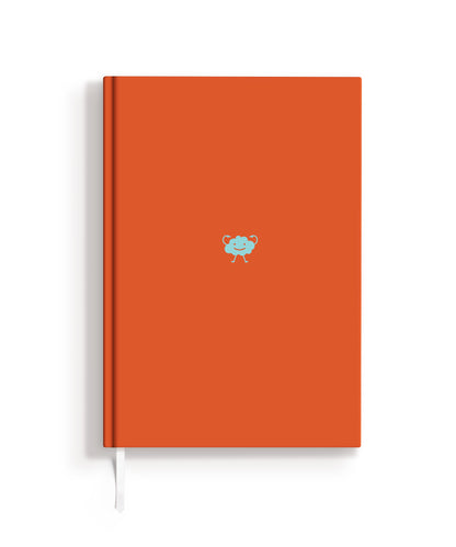 Notizbuch rot, hardcover, Lesezeichen